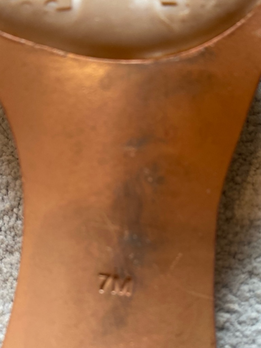 Tory Burch Metallic Gold Logo Slide Mules - Picture 4 of 4